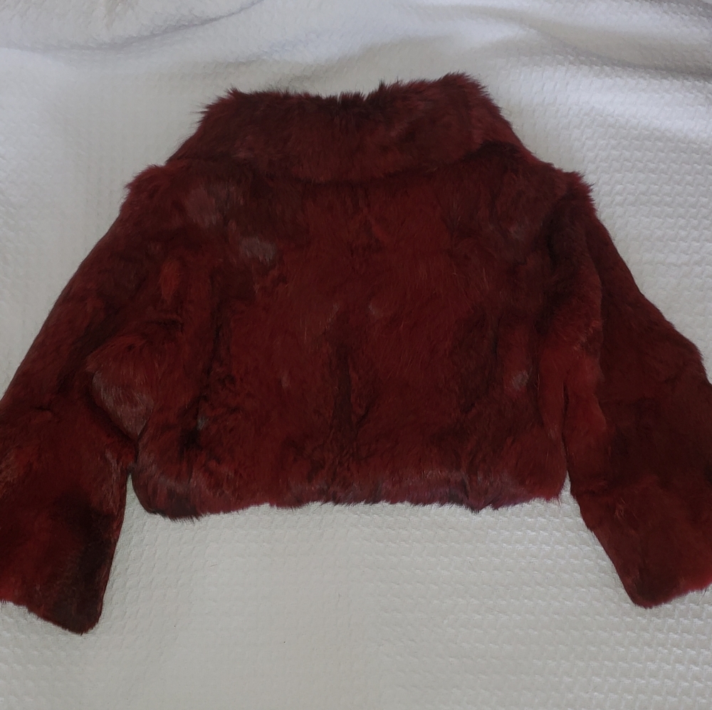 Bebe Cropped Rabbit Fur Jacket - Picture 5 of 11